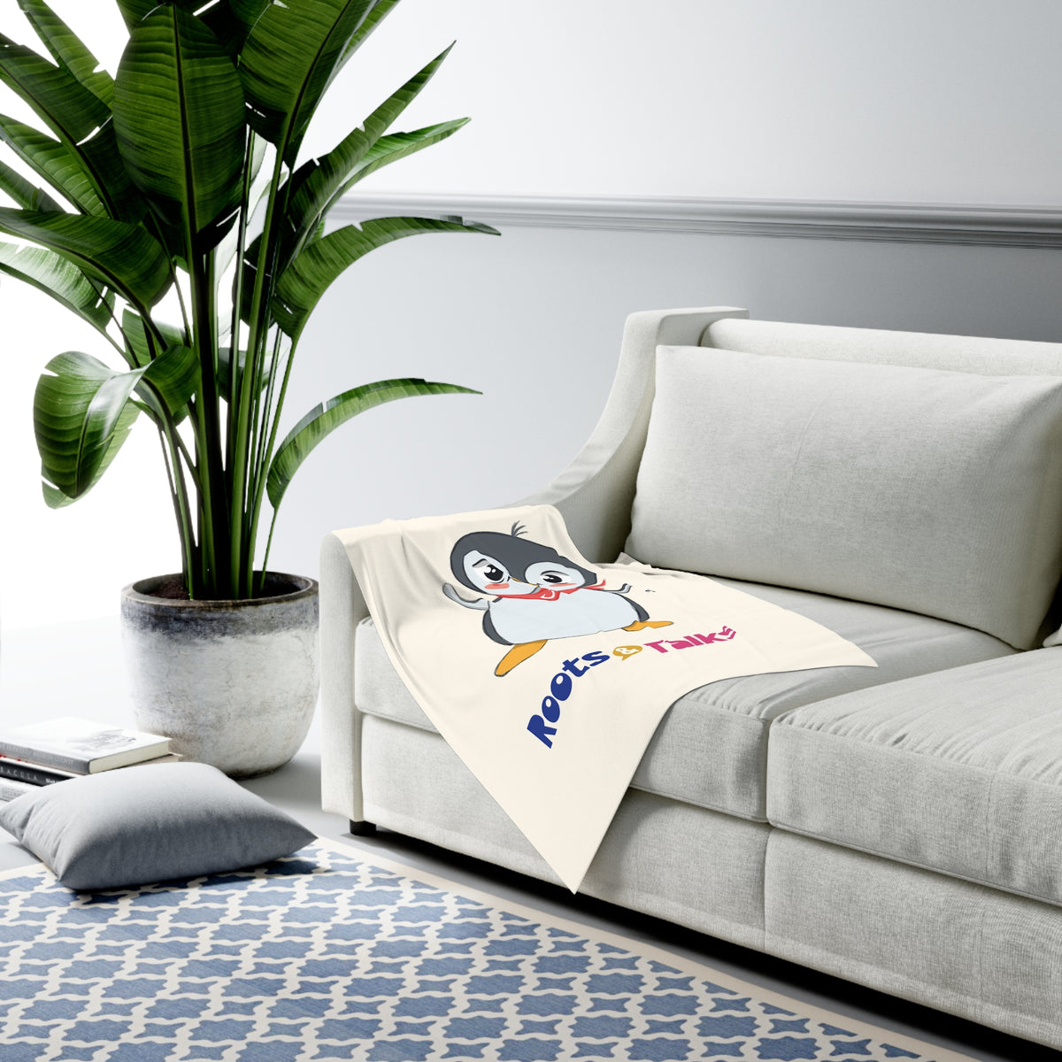 Pingucan Penguin Baby Swaddle Blanket, Roots & Talks - product photo 4