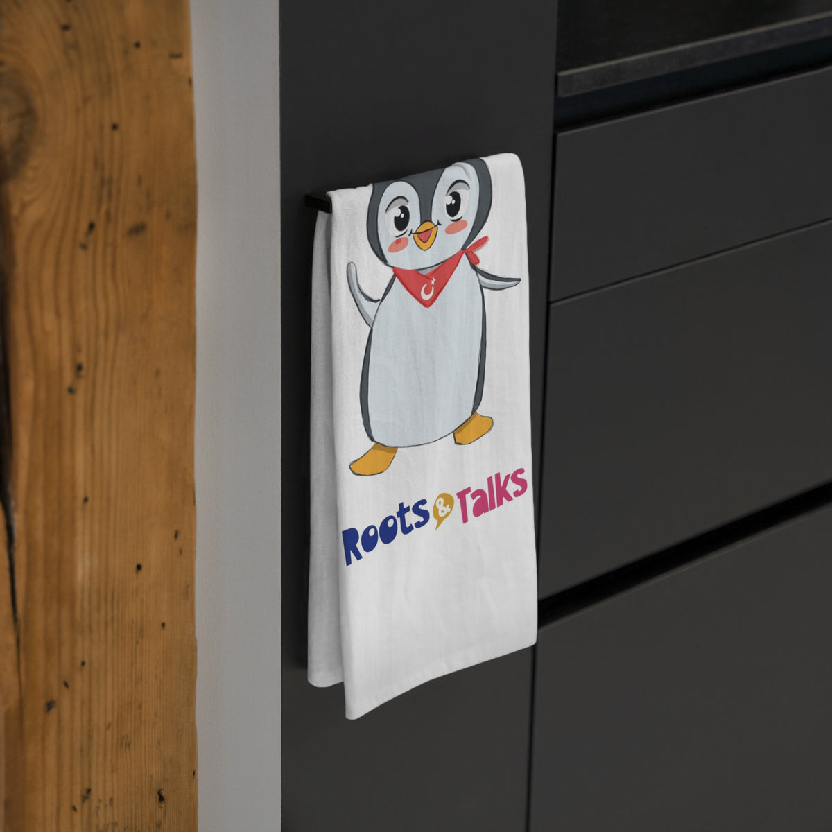 Pingucan Penguin Cotton Tea Towel, Roots & Talks - product photo 4