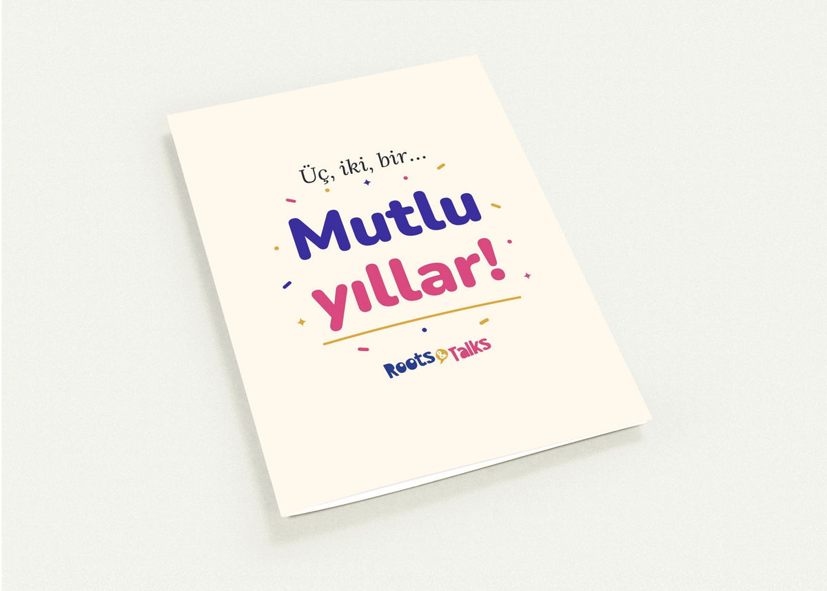 Üç, İki, Bir, Mutlu Yıllar Greeting Cards, Pack of 10, Roots & Talks - greeting card photo 1