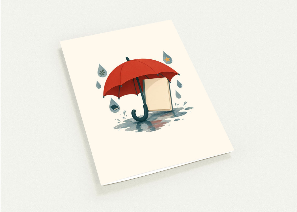 Word Umbrella Greeting Cards, Pack of 10, Roots & Talks - greeting card photo 1