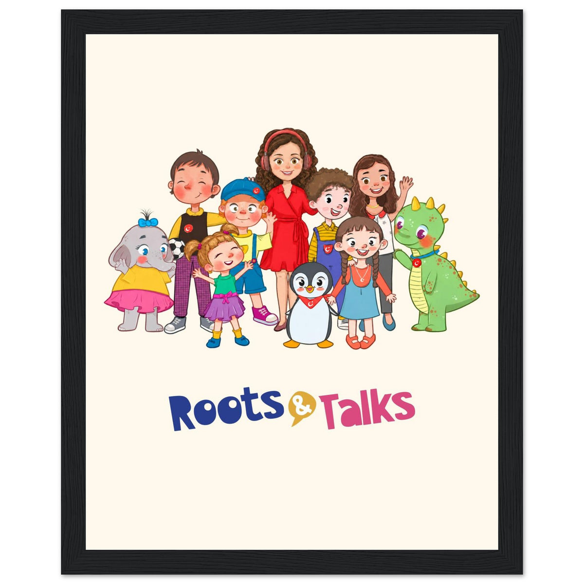 All the Characters Together Framed Portrait Poster, Roots & Talks - framed poster photo 6