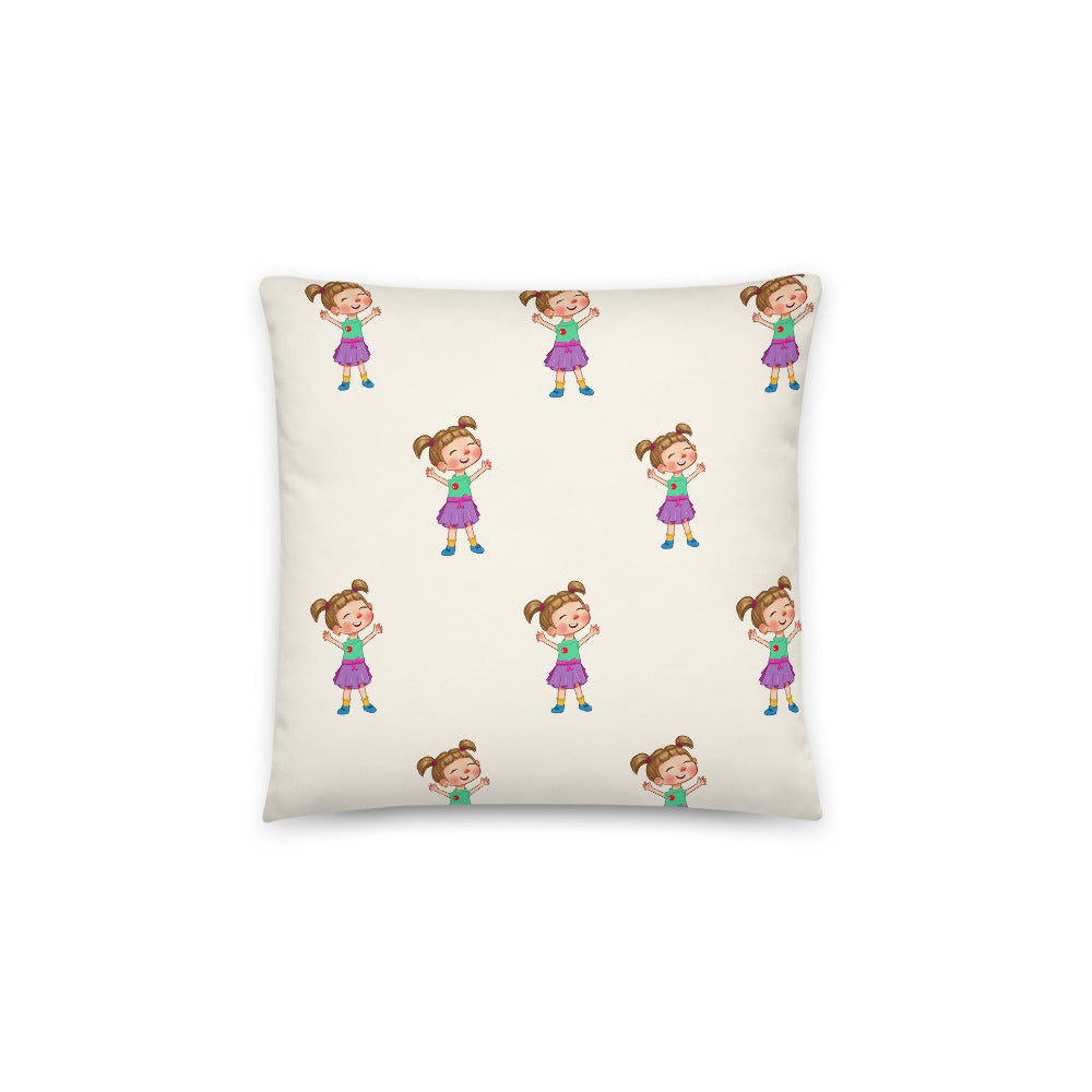 Ela Character All-Over Print Pillow, Roots & Talks - Back