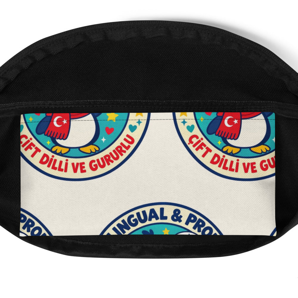 Bilingual & Proud All-Over Print Fanny Pack, Roots & Talks - product photo