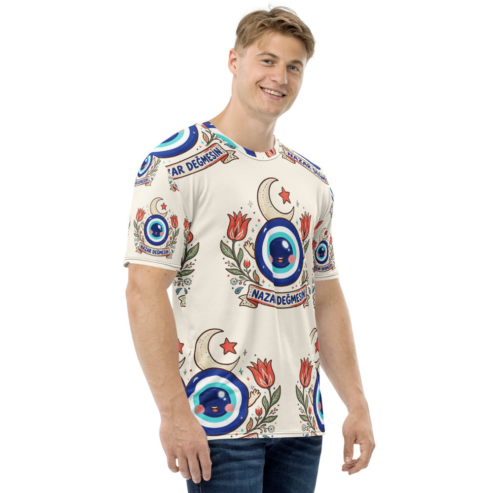 Nazar Değmesin All-Over Print Crew Neck T-Shirt, Roots & Talks - product photo