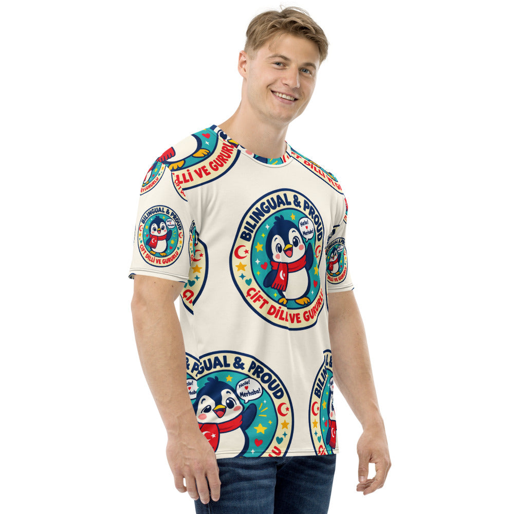Bilingual & Proud All-Over Print Crew Neck T-Shirt, Roots & Talks - product photo