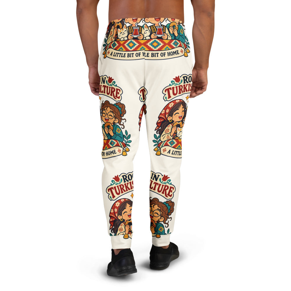 Rooted in Turkish Culture All-Over Print Recycled Joggers, Roots & Talks - Back