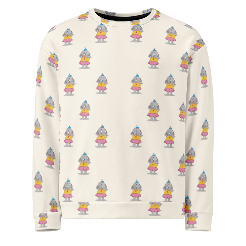 Filiz Elephant All-Over Print Recycled Unisex Sweatshirt, Roots & Talks - product photo