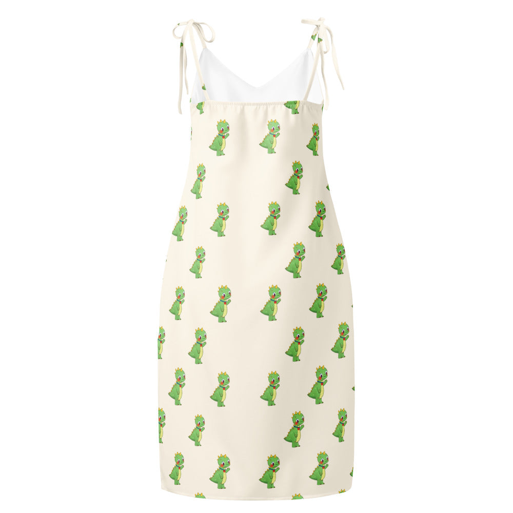 Dino Dinosaur All-Over Print Slip Dress, Roots & Talks - product photo