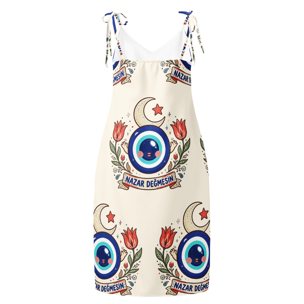 Nazar Değmesin All-Over Print Slip Dress, Roots & Talks - product photo