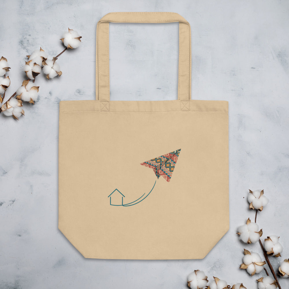 Kilim Flight Organic Cotton Tote Bag, Roots & Talks - lifestyle photo 1