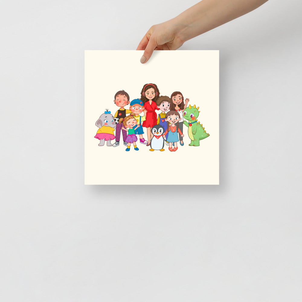 All the Characters Together Matte Paper Poster, Roots & Talks - lifestyle photo 2