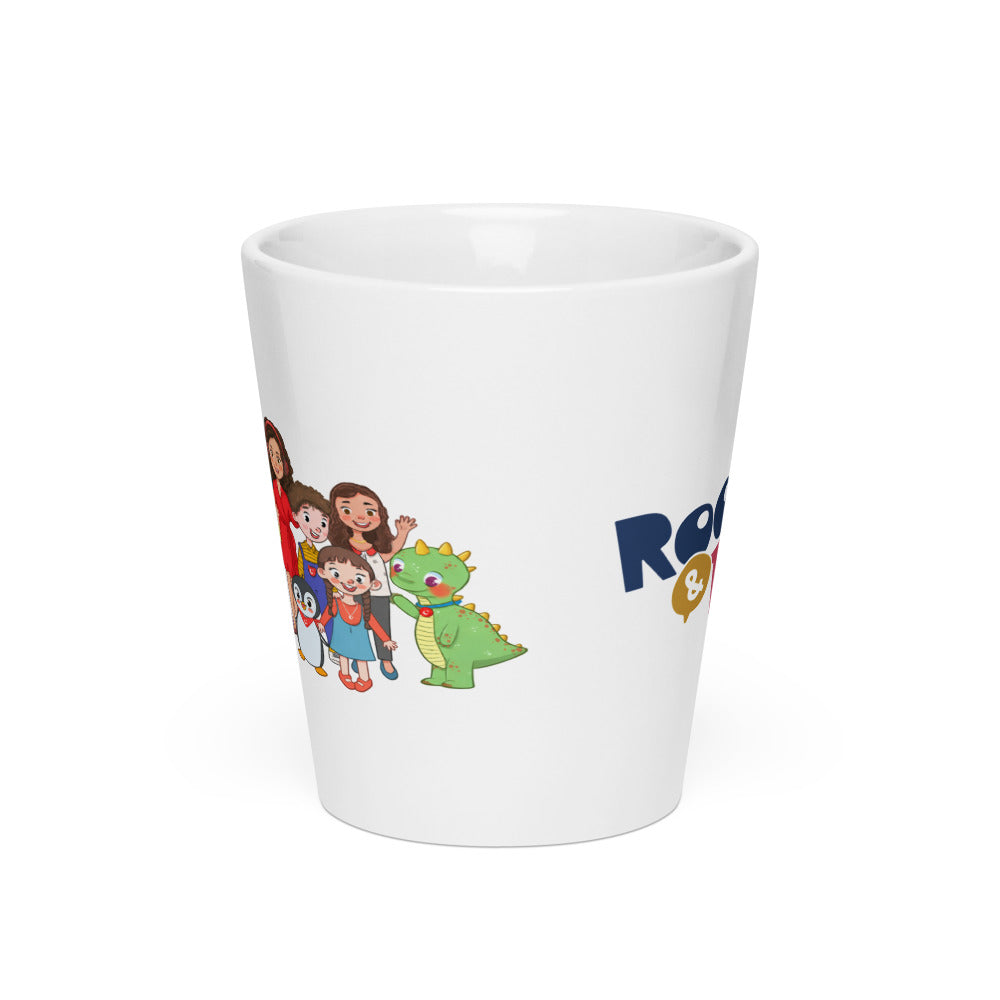 All the Characters Together Latte Mug, 12 oz, Roots & Talks - Front