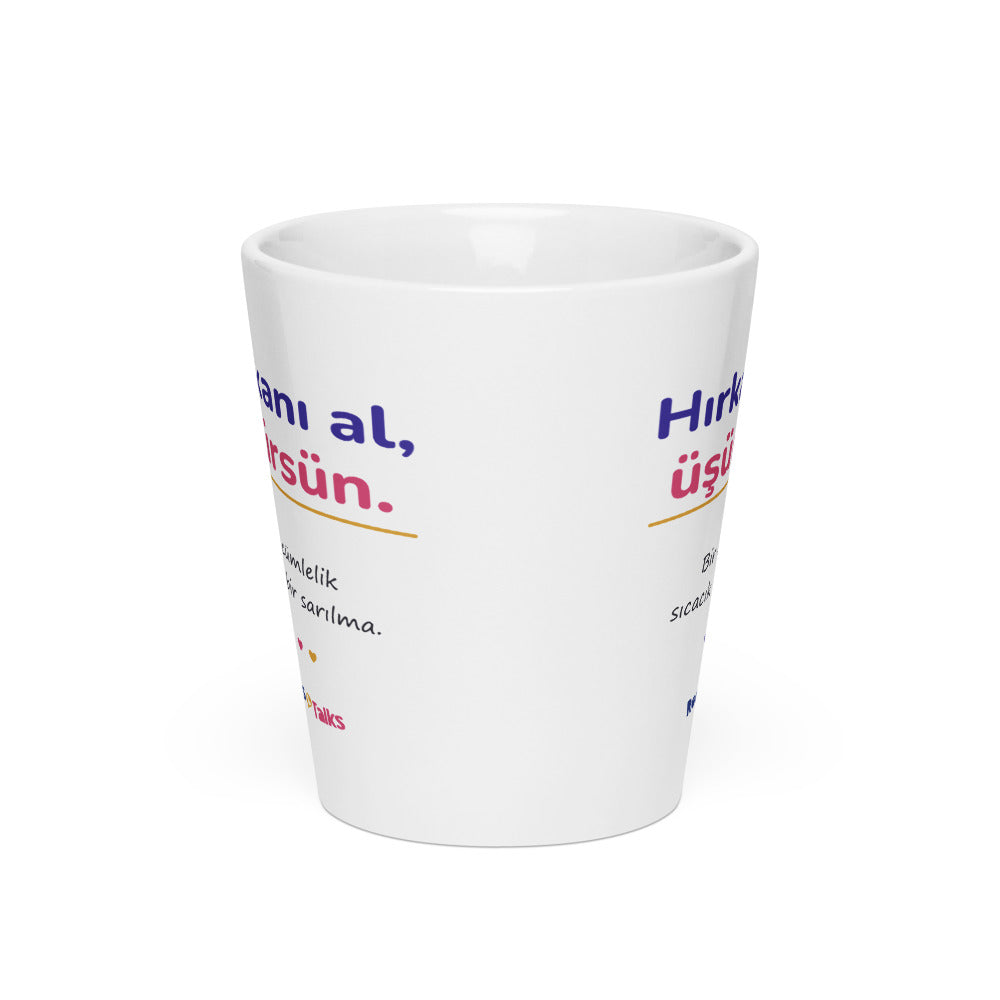 Hırkanı Al, Üşürsün Latte Mug, 12 oz, Roots & Talks - Front