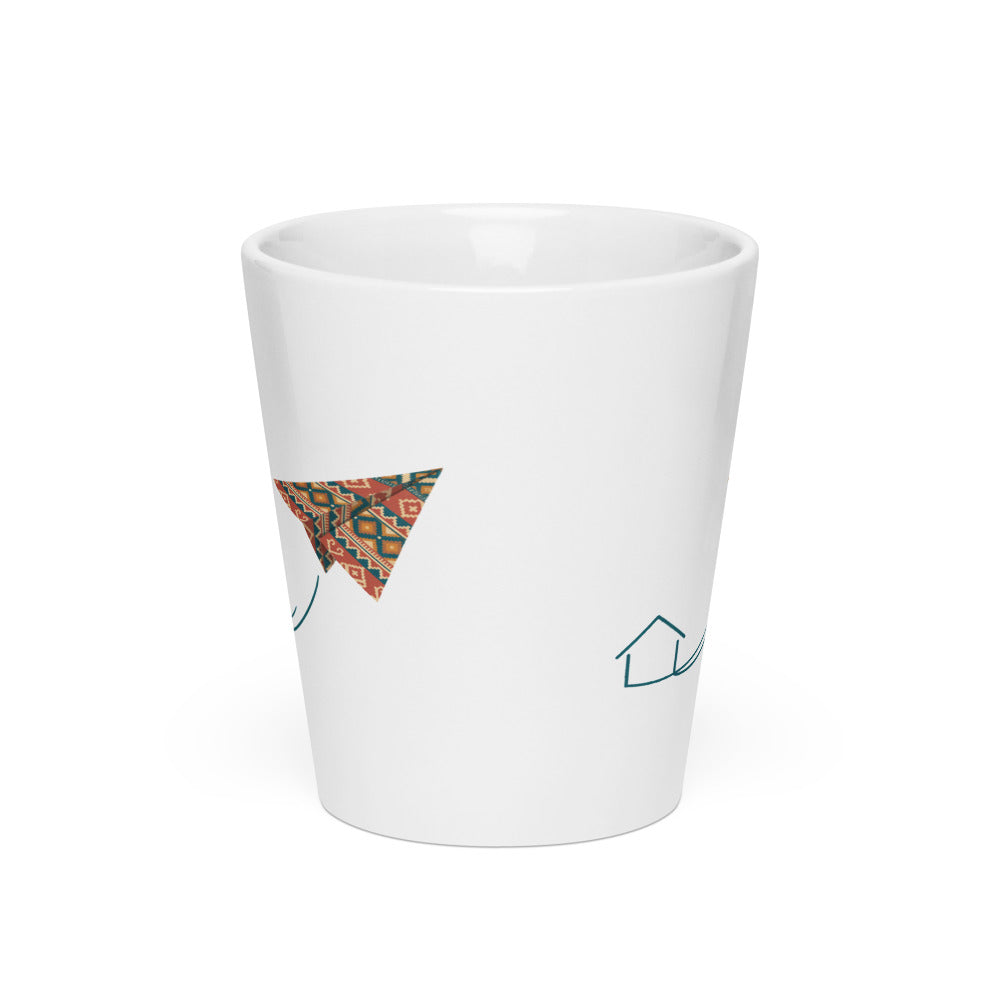 Kilim Flight Latte Mug, 12 oz, Roots & Talks - Front