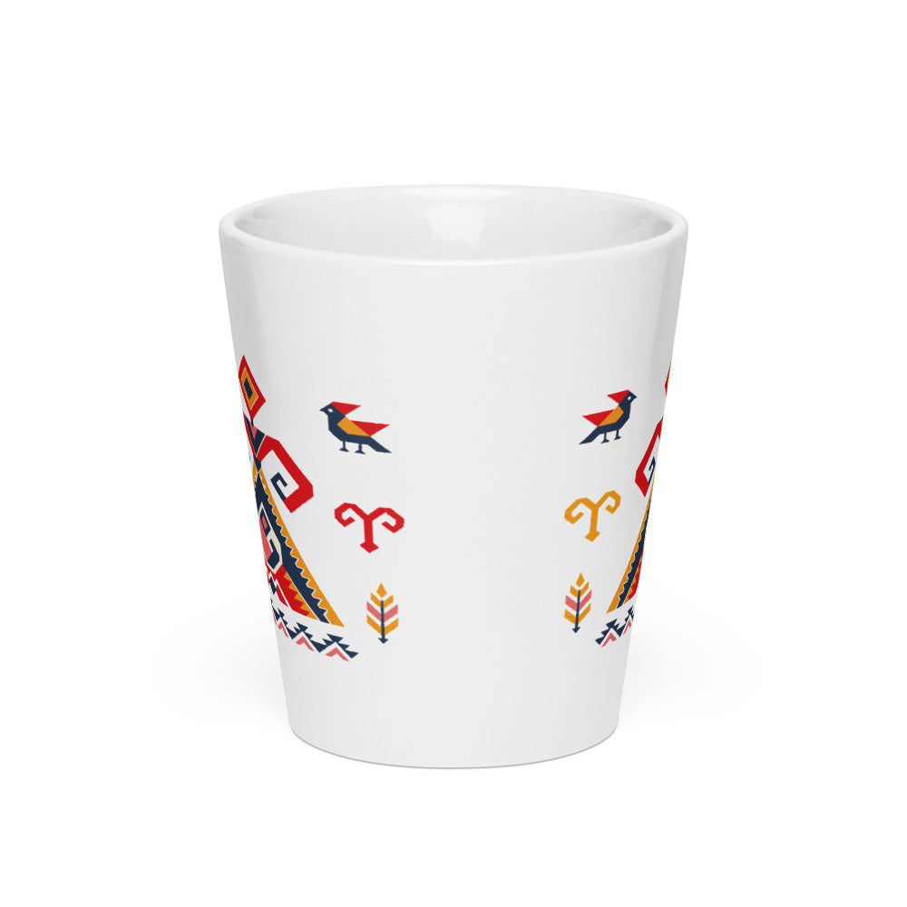 Elibelinde Latte Mug, 12 oz, Roots & Talks - Front