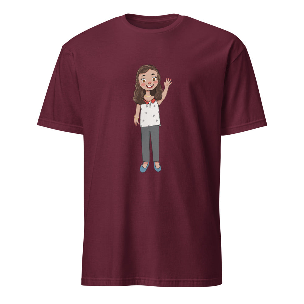 Defne Character Unisex Softstyle T-Shirt, Roots & Talks - Maroon