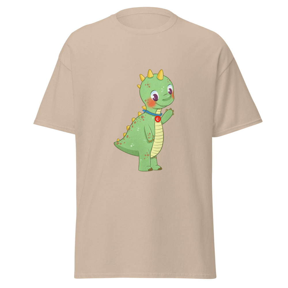 Dino Dinosaur Unisex Classic T-Shirt, Roots & Talks - Sand