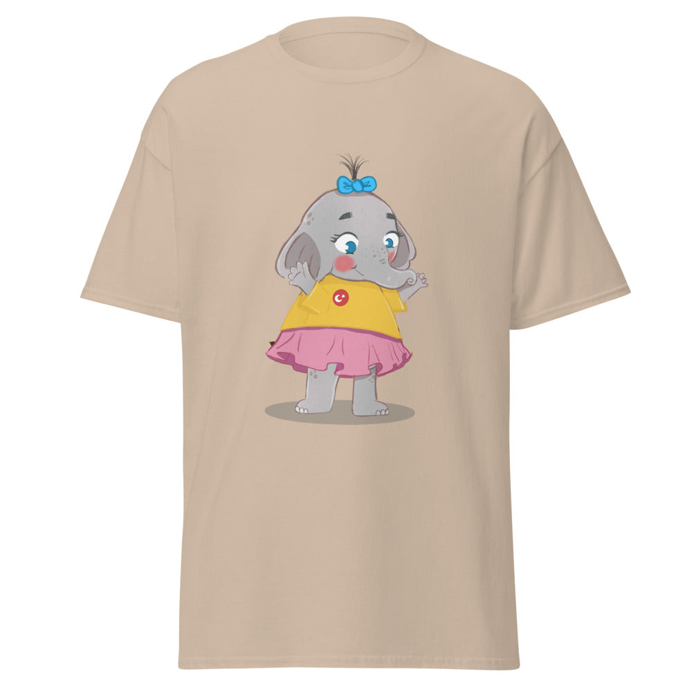 Filiz Elephant Unisex Classic T-Shirt, Roots & Talks - Sand