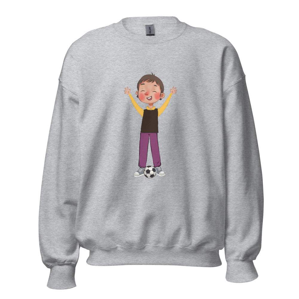 Gazi Character Unisex Crewneck Sweatshirt, Roots & Talks - Sport Grey