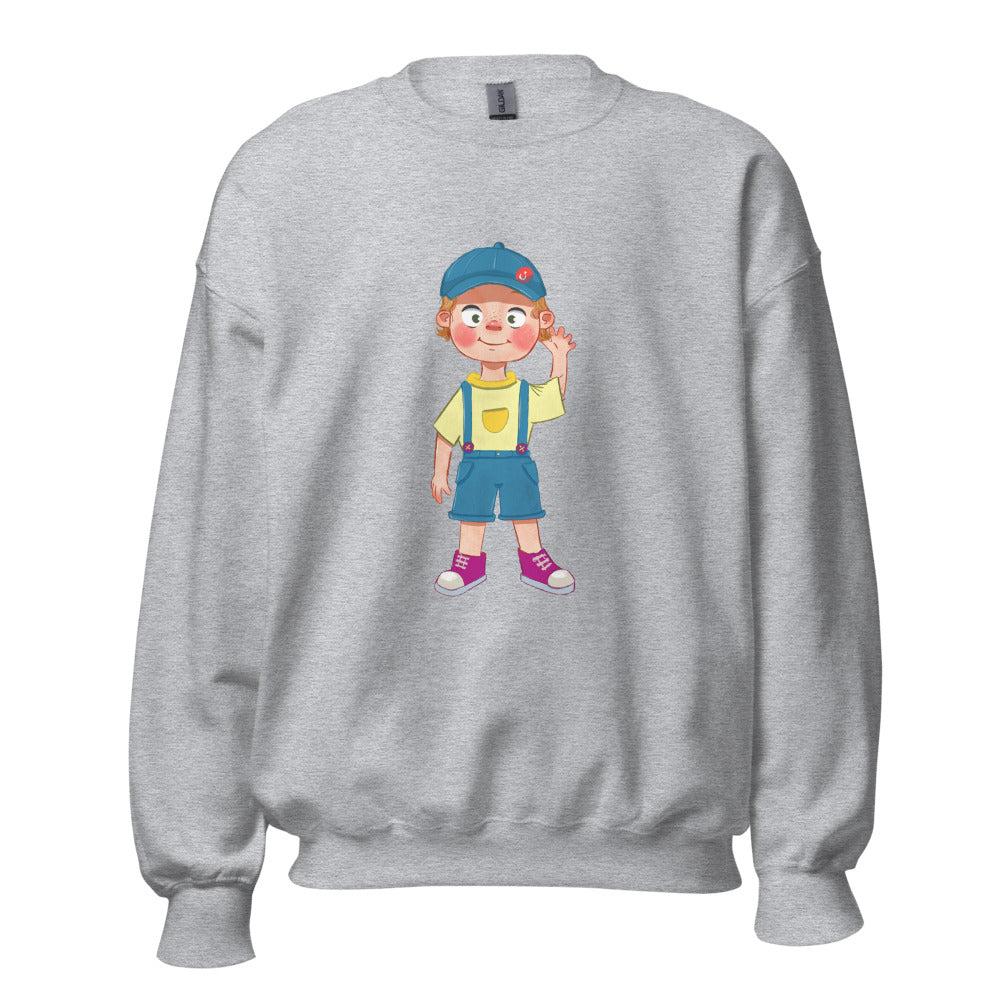 Giray Character Unisex Crewneck Sweatshirt, Roots & Talks - Sport Grey