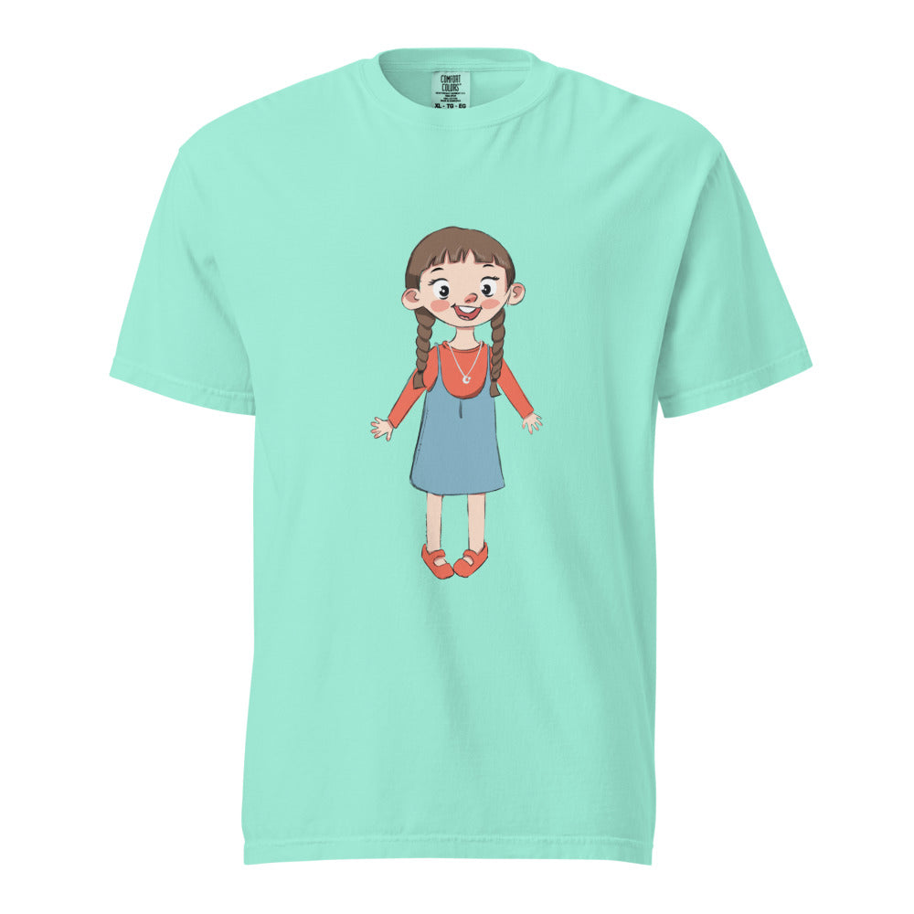 Eylül Character Unisex Garment-Dyed Heavyweight T-Shirt, Roots & Talks - Chalky Mint