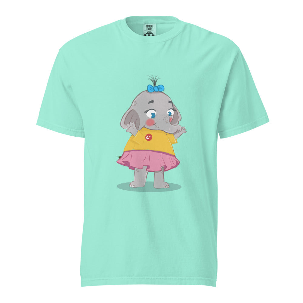 Filiz Elephant Unisex Garment-Dyed Heavyweight T-Shirt, Roots & Talks - Chalky Mint