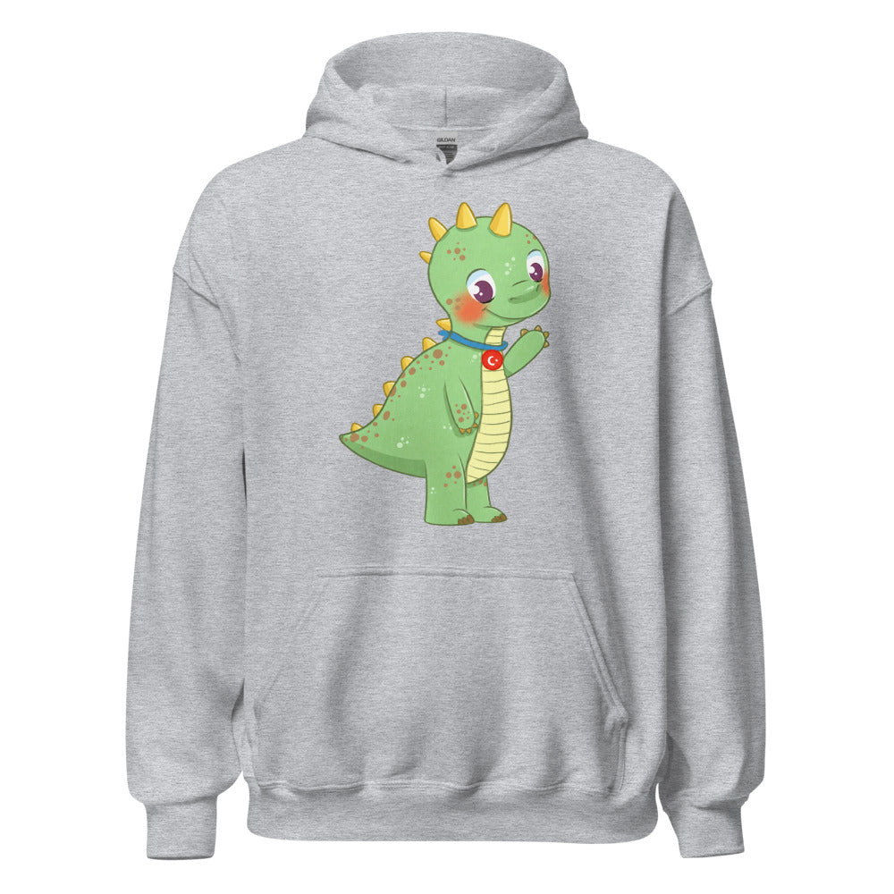 Dino Dinosaur Unisex Heavy Blend Hoodie, Roots & Talks - Sport Grey