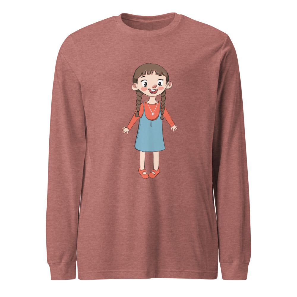 Eylül Character Unisex Long Sleeve T-Shirt, Roots & Talks - Heather Mauve