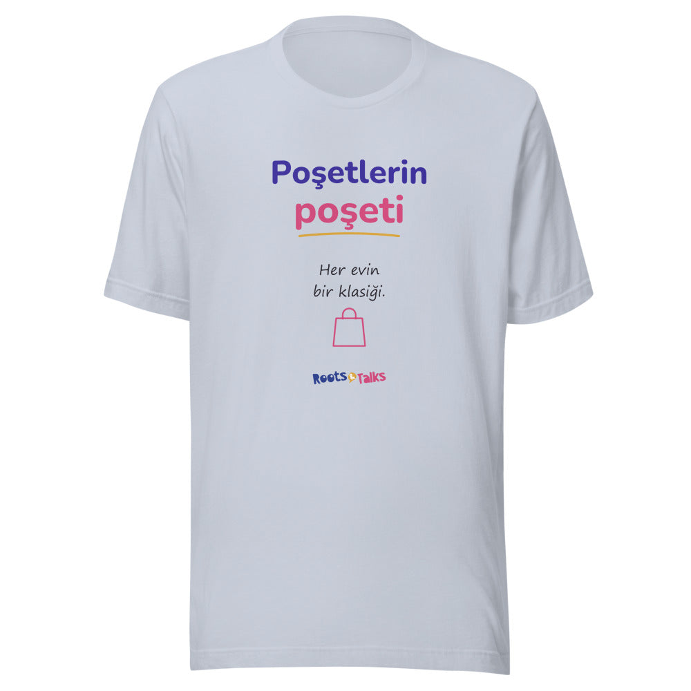 Poşetlerin Poşeti Unisex T-Shirt, Roots & Talks - Light Blue