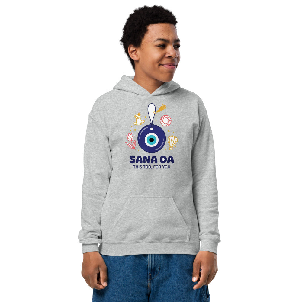 Sana Da Kids' Heavy Blend Hoodie (Youth Sizes), Roots & Talks - Sport Grey