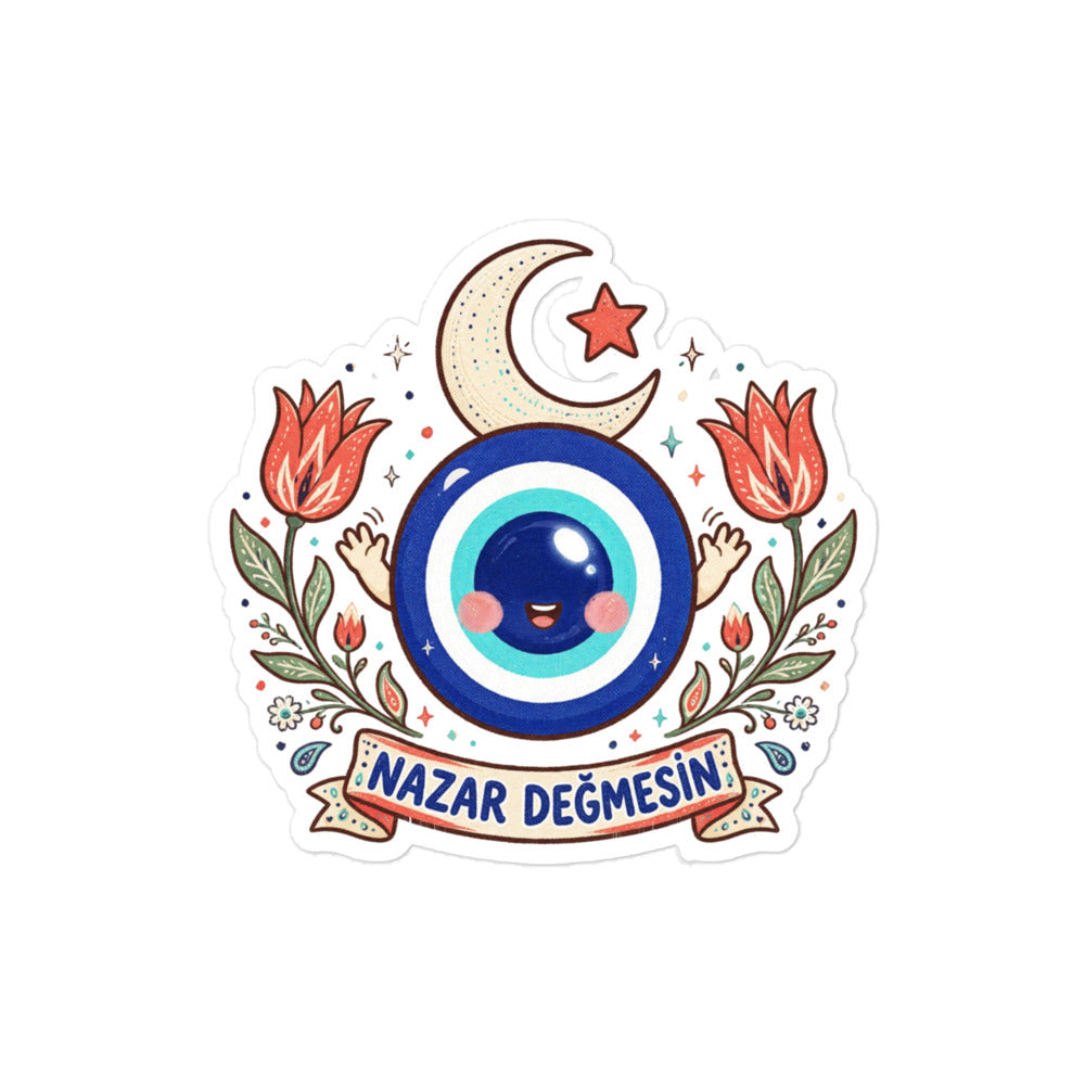 Stocking Stuffers: Nazar Değmesin kiss-cut sticker
