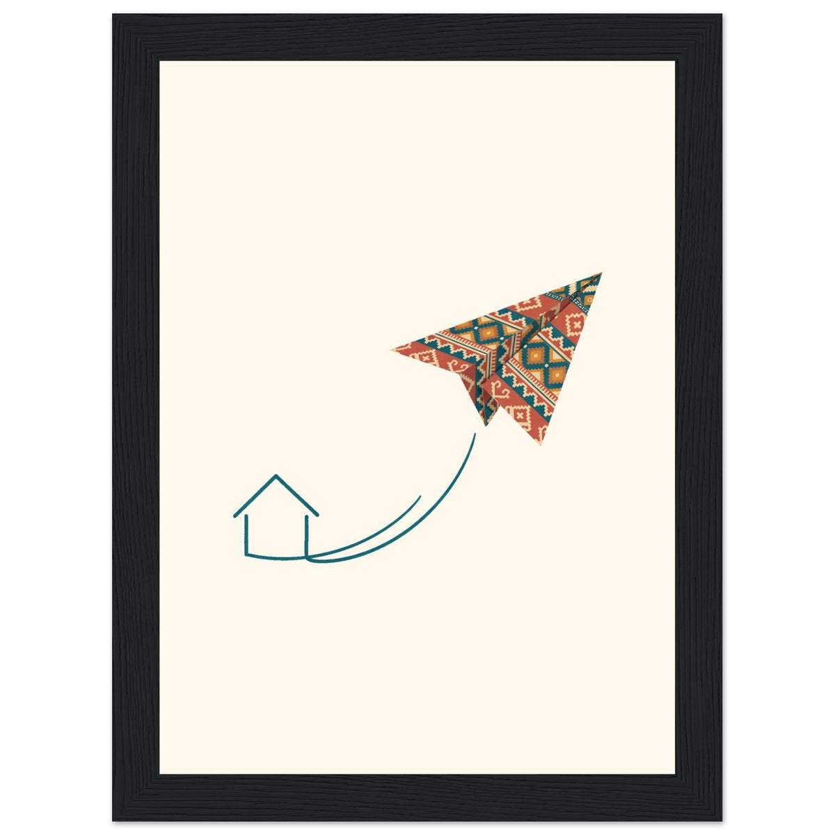 Kilim Flight Framed Portrait Poster, Roots & Talks - framed poster photo 1