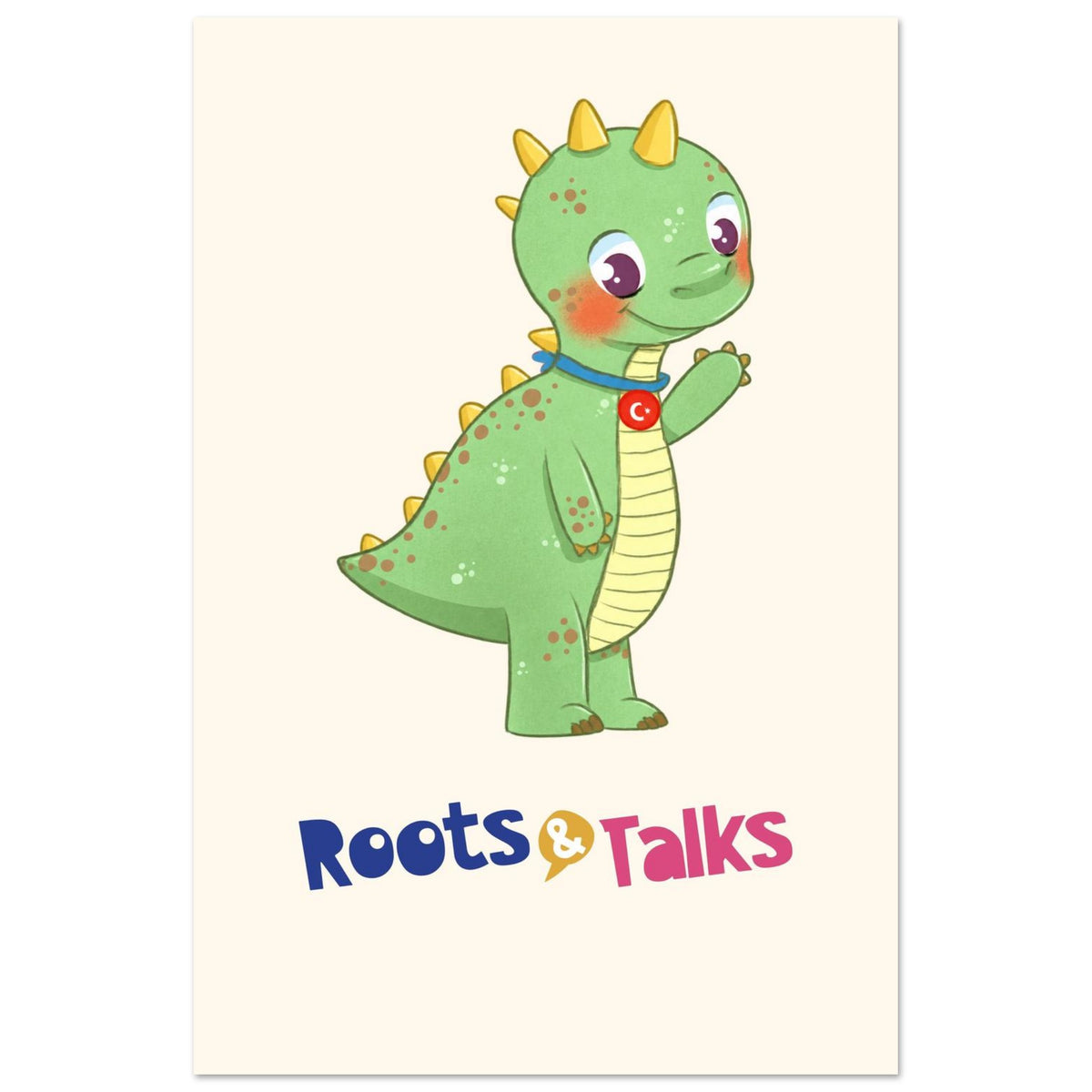 Dino Dinosaur Portrait Poster, Roots & Talks - poster photo 1