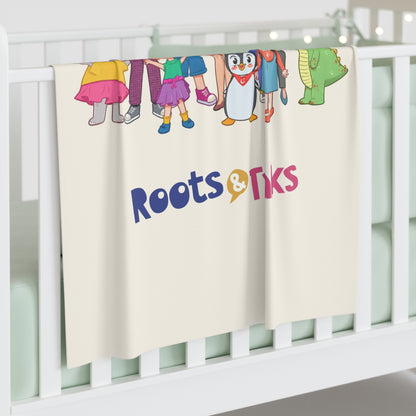 All the Characters Together Baby Swaddle Blanket, Roots & Talks - product photo 3