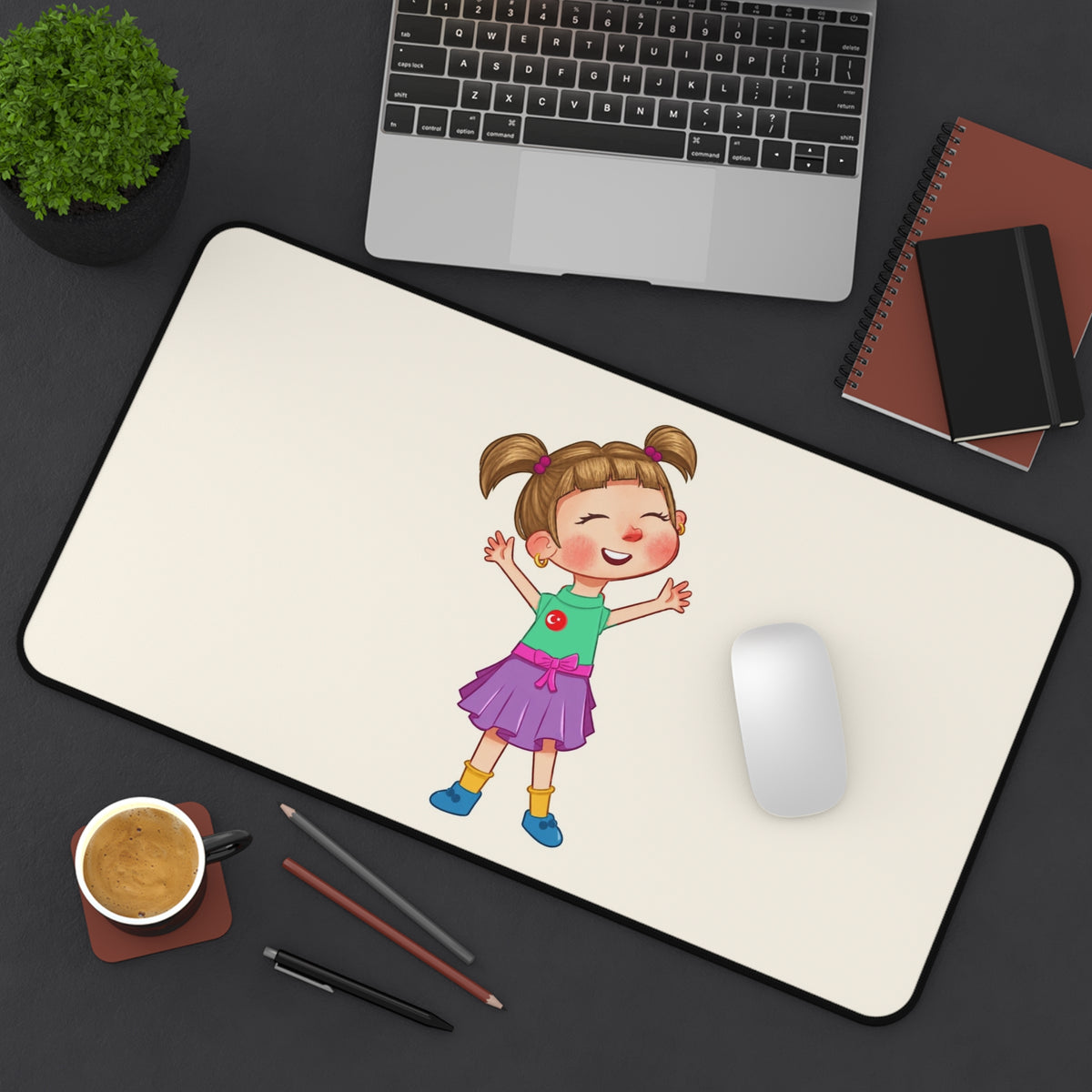 Ela Character Neoprene Desk Mat, 12 × 22 in, Roots & Talks - product photo 4