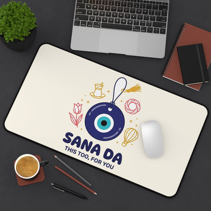 Sana Da Neoprene Desk Mat, 12 × 22 in, Roots & Talks - product photo 4
