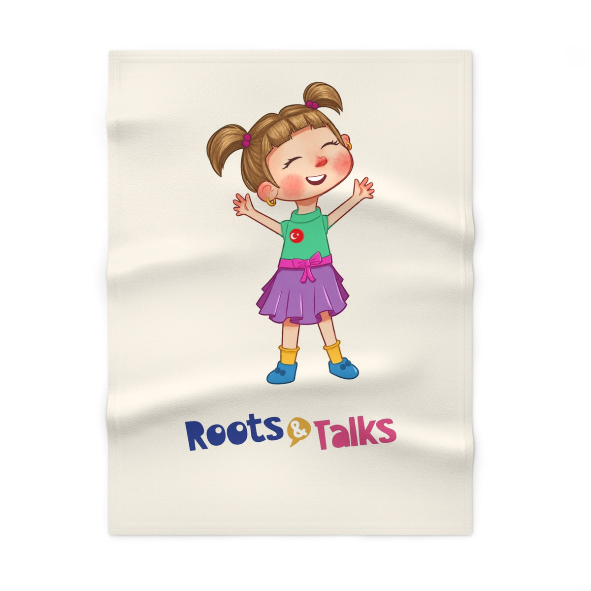 Ela Character Soft Fleece Baby Blanket, Roots & Talks - product photo 1