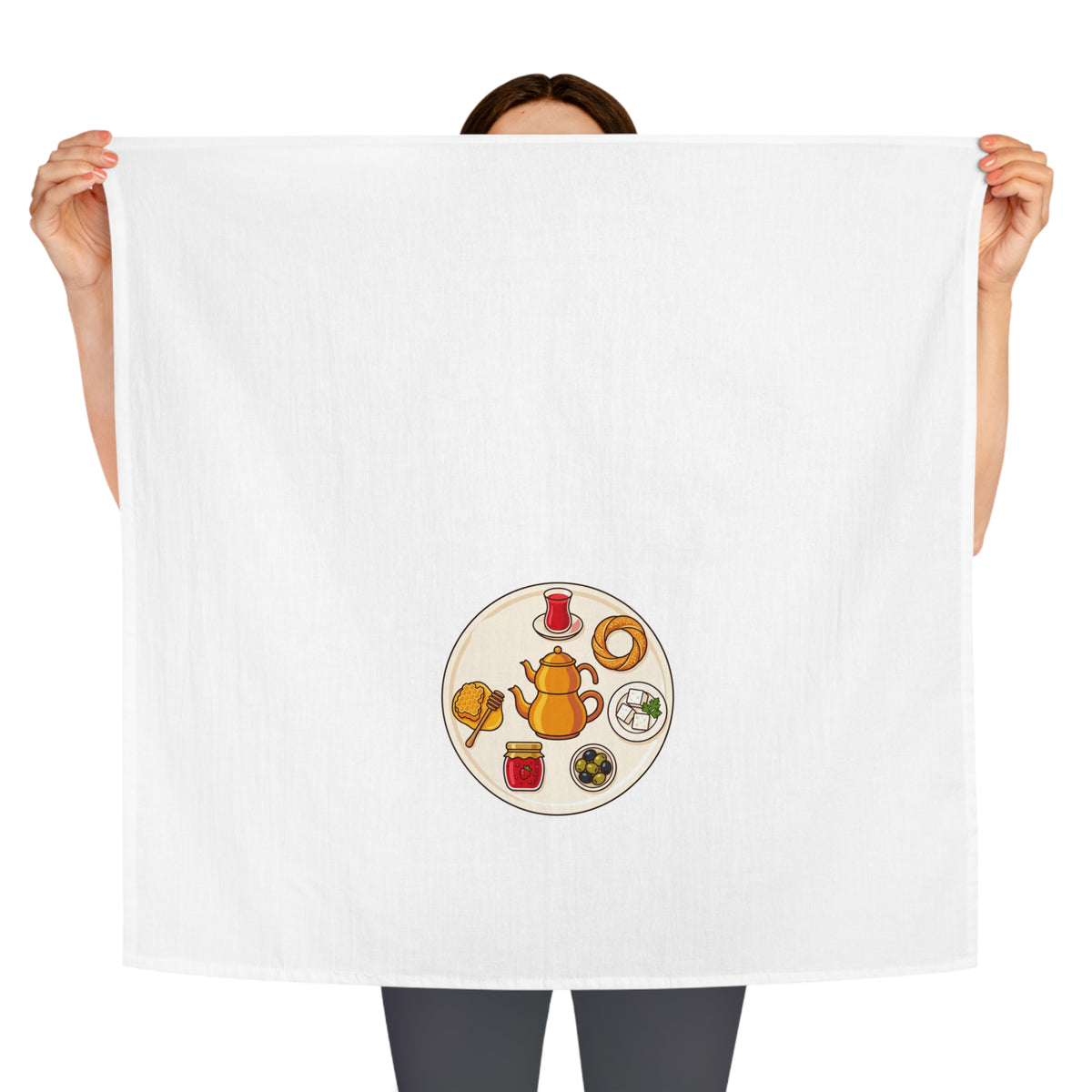 Turkish Breakfast Table Cotton Tea Towel, Roots & Talks - product photo 3
