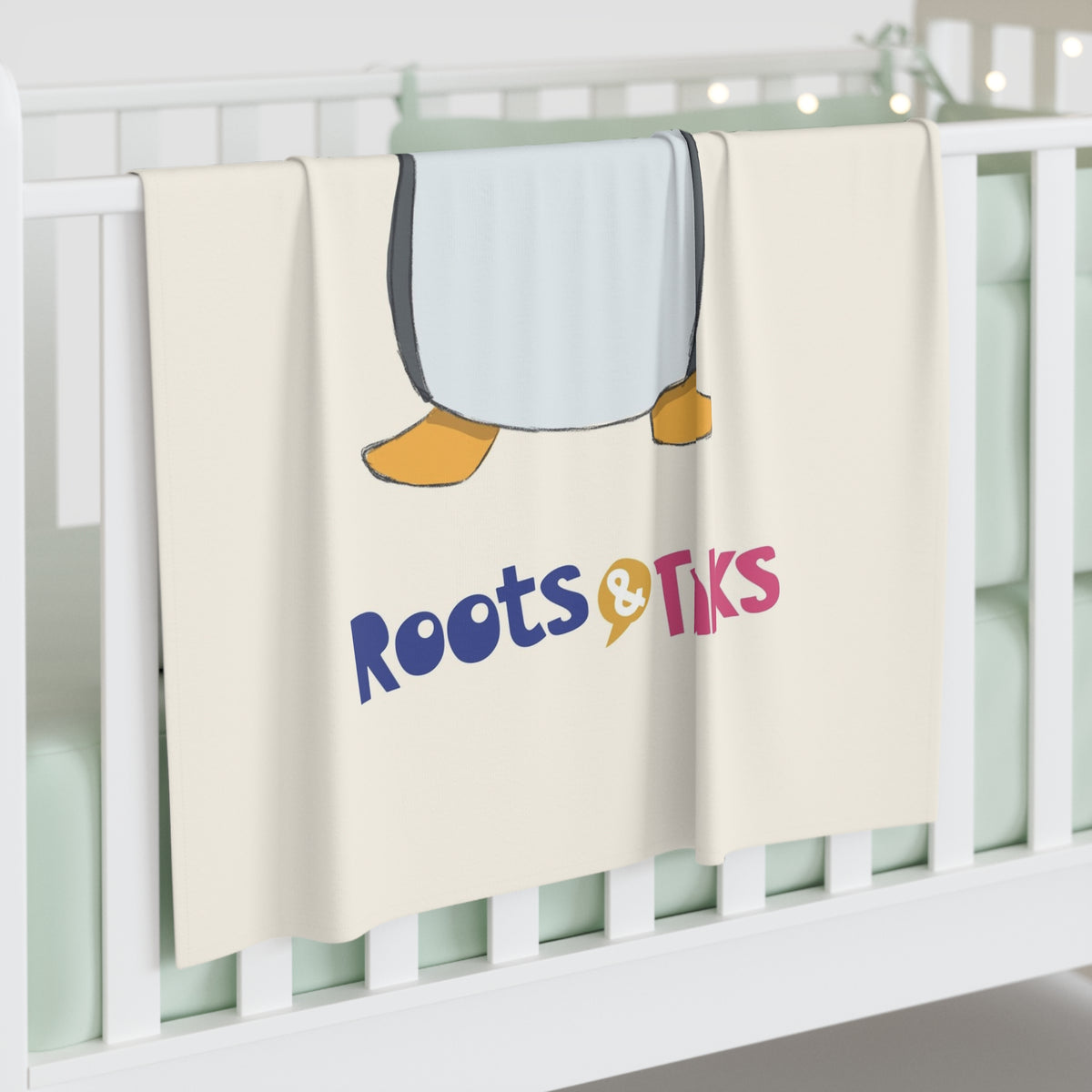 Pingucan Penguin Baby Swaddle Blanket, Roots & Talks - product photo 3