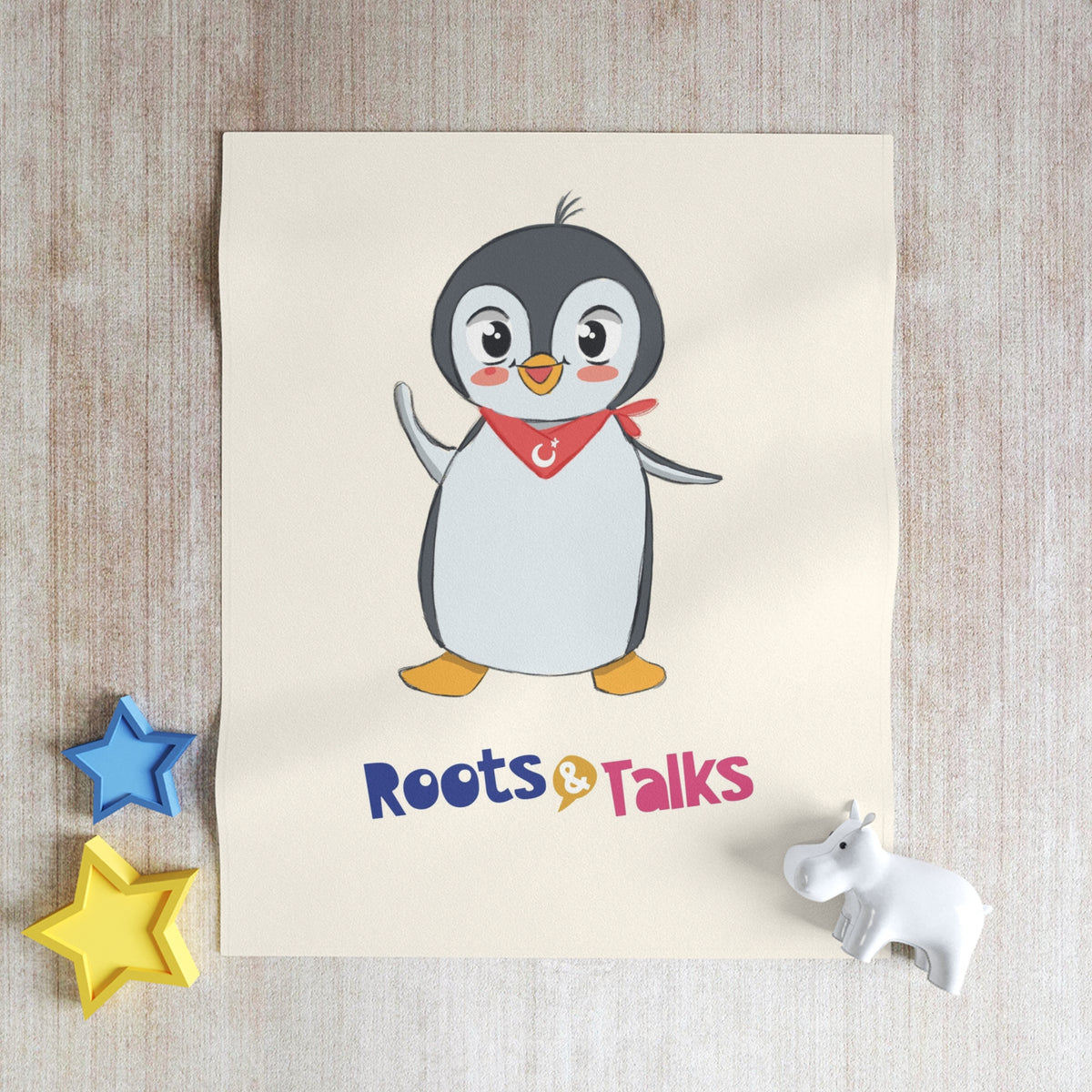 Pingucan Penguin Throw Blanket, Roots & Talks - product photo 4
