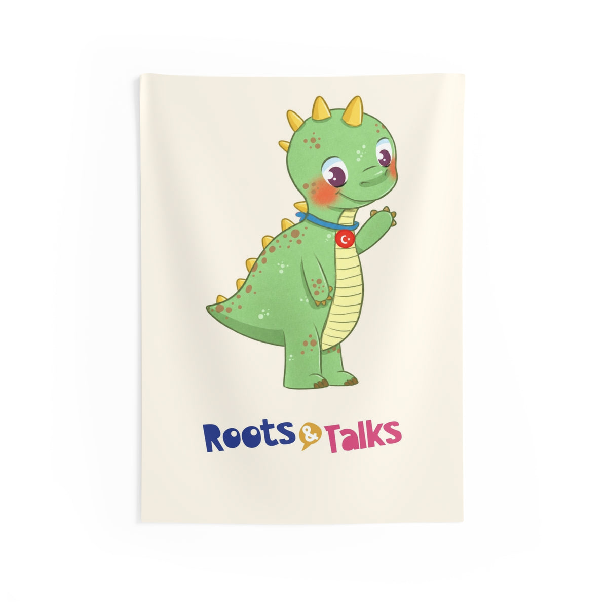 Dino Dinosaur Indoor Wall Tapestry, 26 × 36 in, Roots & Talks - product photo 1