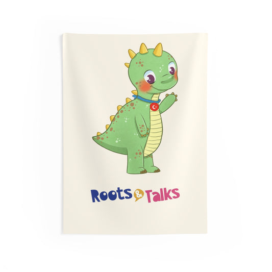 Dino Dinosaur Indoor Wall Tapestry, 26 × 36 in, Roots & Talks - product photo 1