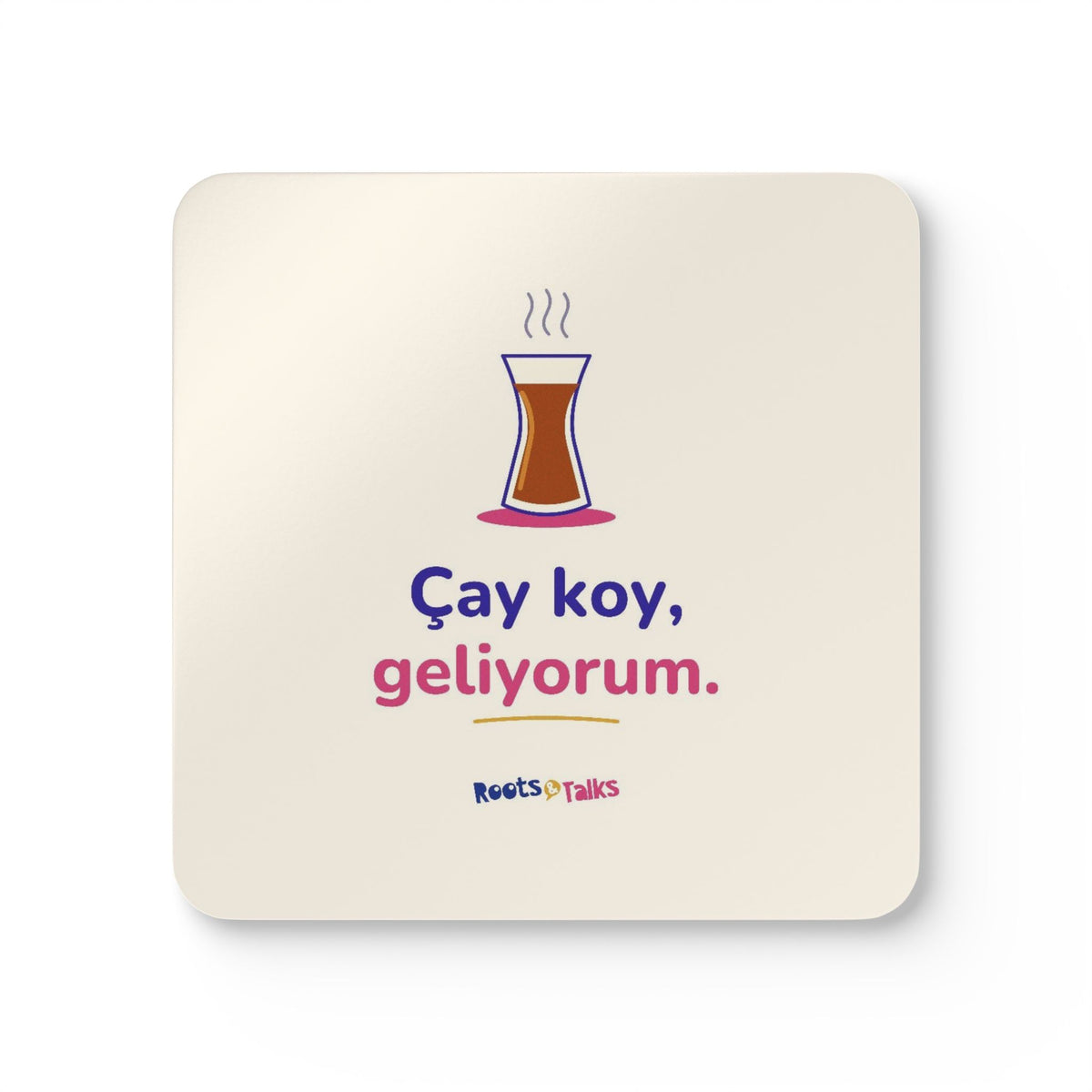 Çay Koy, Geliyorum Cork-Back Coaster Set, 4 Pieces, Roots & Talks - product photo 1