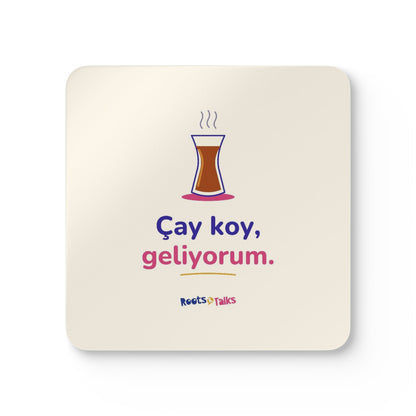 Çay Koy, Geliyorum Cork-Back Coaster Set, 4 Pieces, Roots & Talks - product photo 1