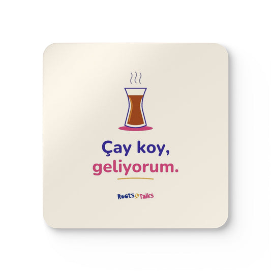 Çay Koy, Geliyorum Cork-Back Coaster Set, 4 Pieces, Roots & Talks - product photo 1
