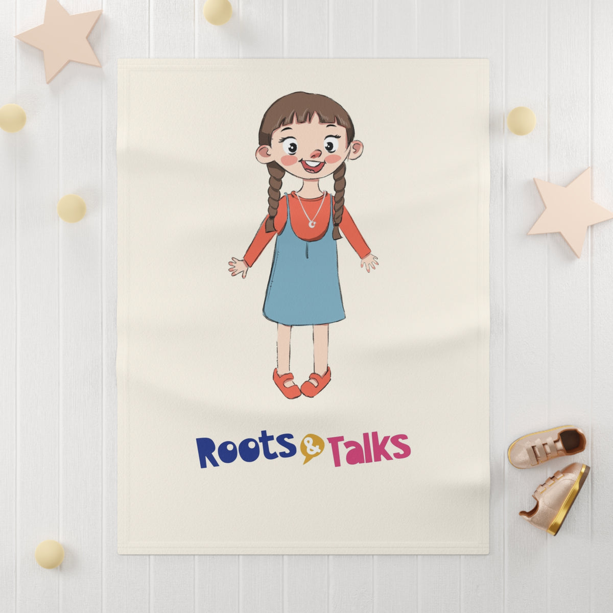 Eylül Character Soft Fleece Baby Blanket, Roots & Talks - product photo 3