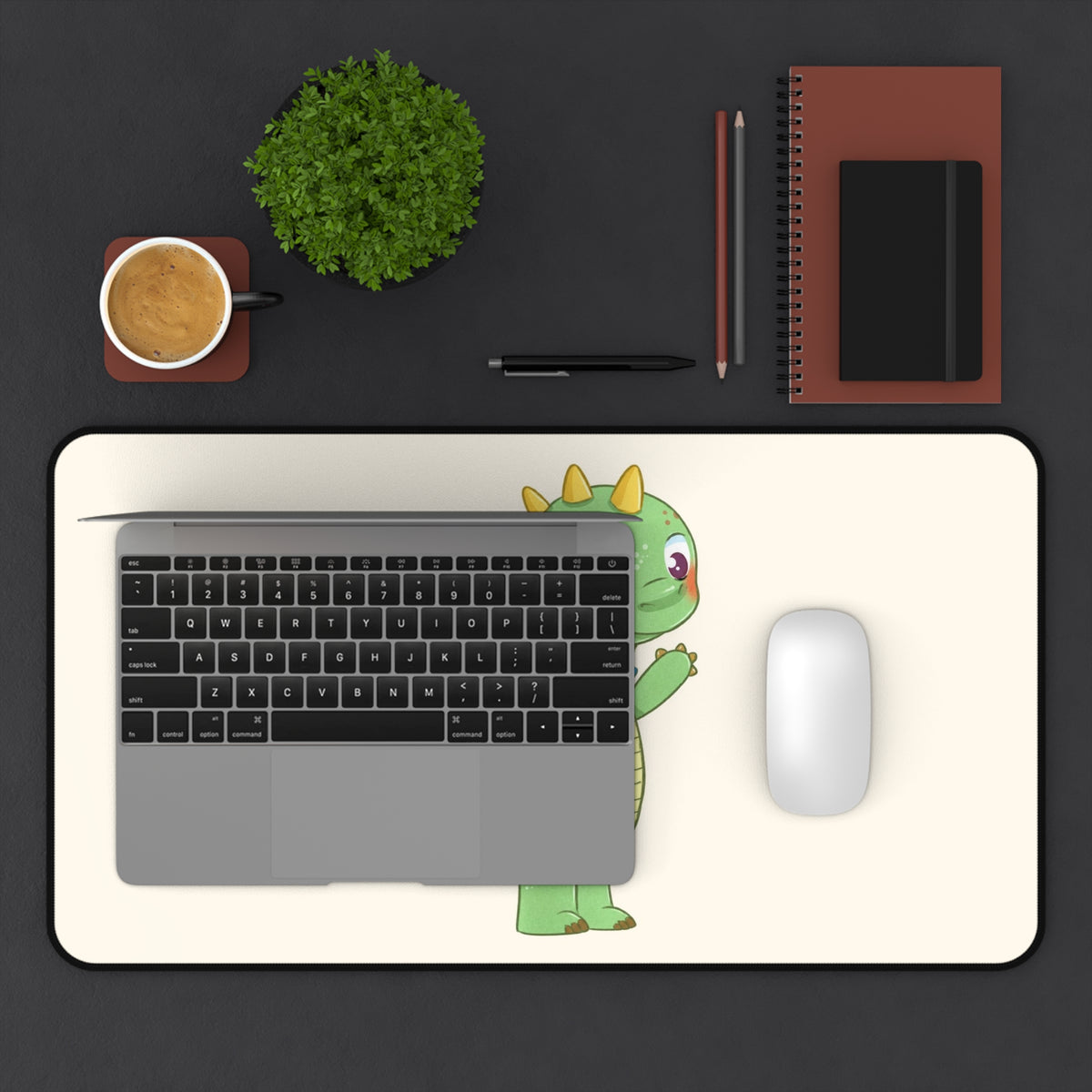 Dino Dinosaur Neoprene Desk Mat, 12 × 22 in, Roots & Talks - product photo 3