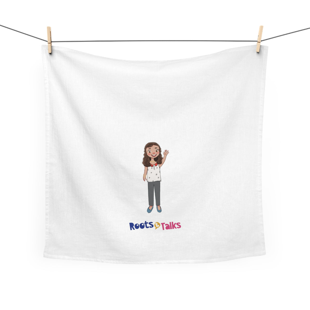 Defne Character Cotton Tea Towel, Roots & Talks - product photo 2