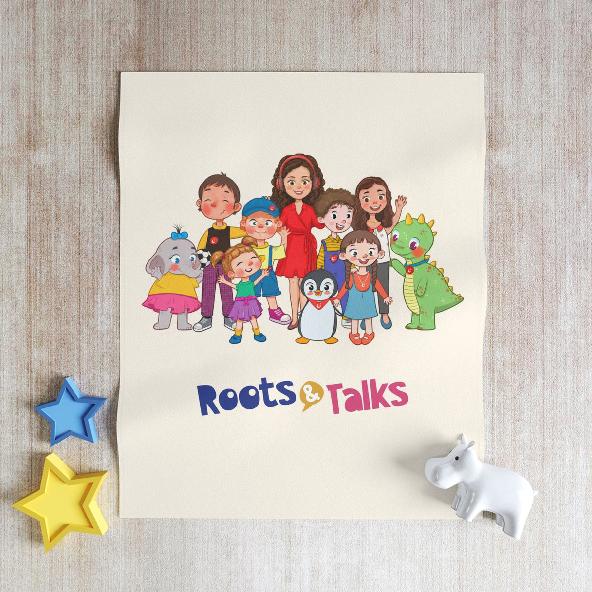 All the Characters Together Throw Blanket, Roots & Talks - product photo 4