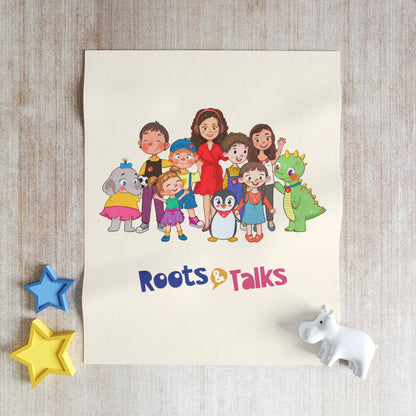 All the Characters Together Throw Blanket, Roots & Talks - product photo 4